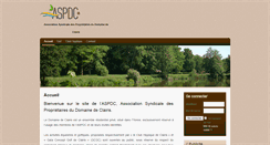 Desktop Screenshot of domainedeclairis.com